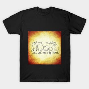 Cats are my only friends T-Shirt